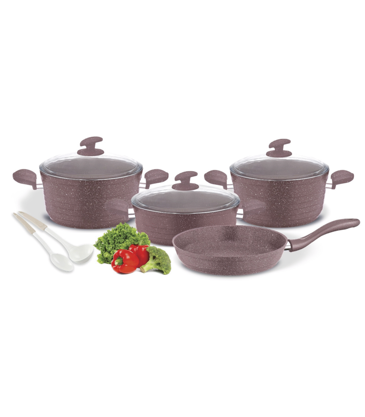 9PCS ROSE GOLD COOKWARE SET - Image 1