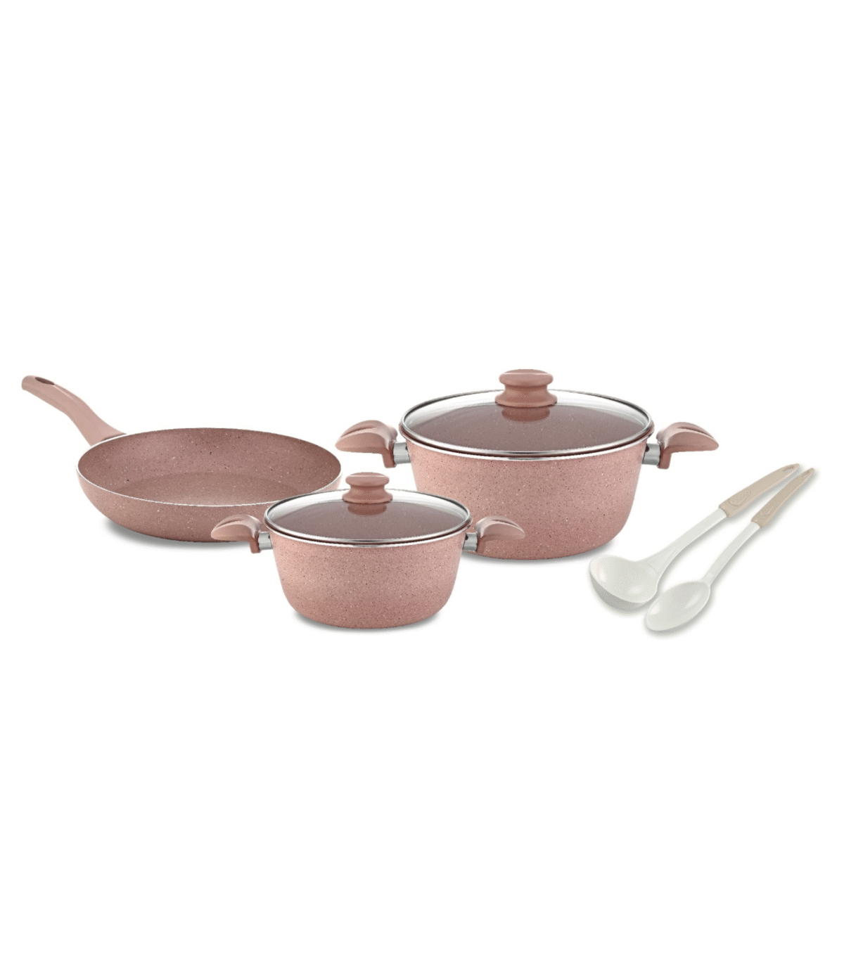 7PCS PINK COOKWARE SET - Image 1