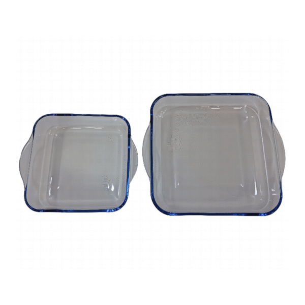 SQUARE PLAIN 2 PCS SET BAKEWARE 1.95+3.2L