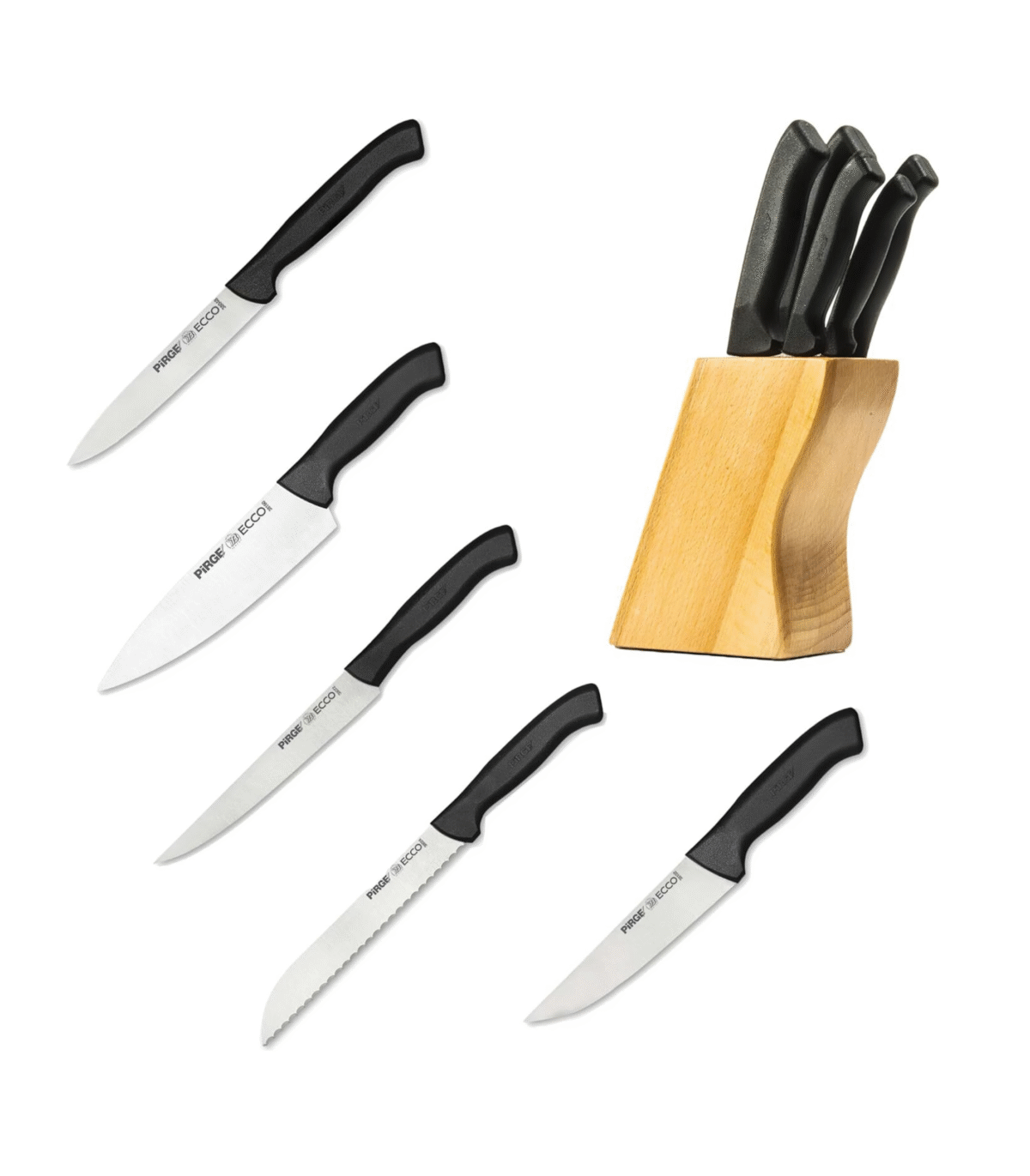 5 PCS KNIFE SET WITH BLOCK - Image 1