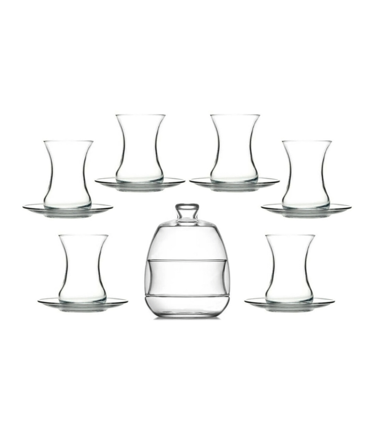 13PCS TEA SET WITH SAUCER - Image 1