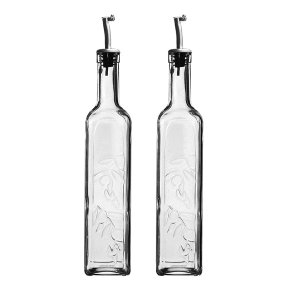 OIL VINEGAR GLASS 500cc 2PCS SET GB