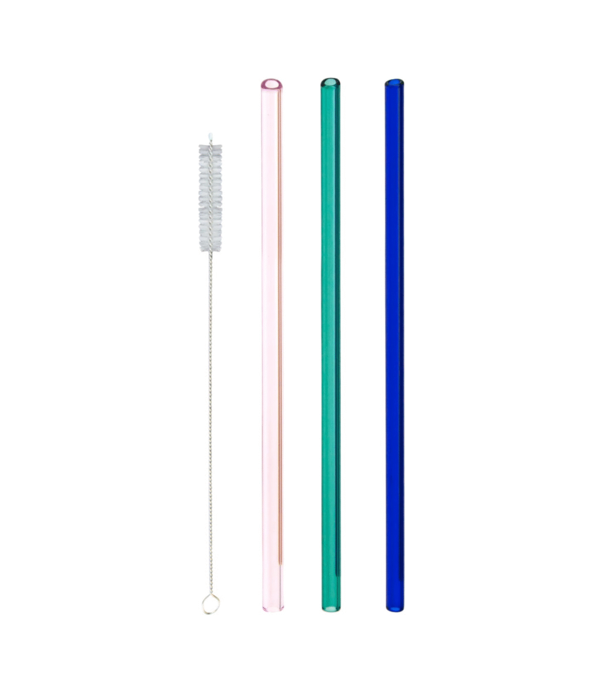 240MM BOROSILICATE GLASS STRAW 3PCS SET - Image 1