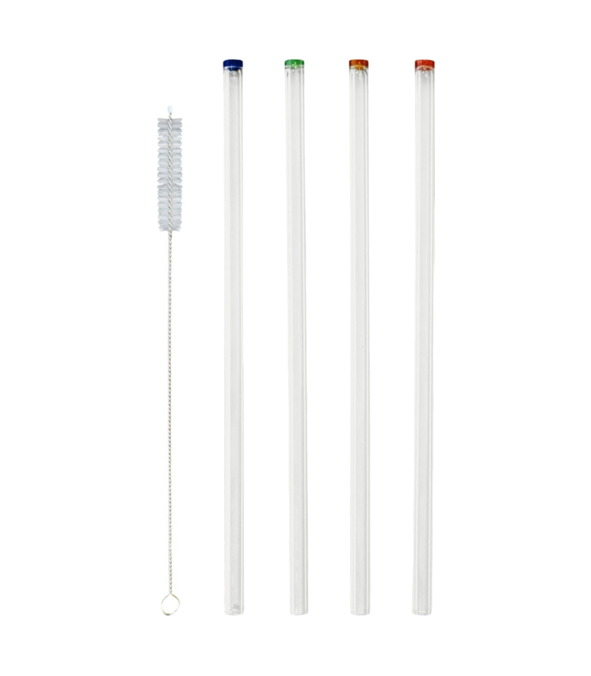 200MM BOROSILICATE GLASS STRAW 4PCS SET+1BRUSH - Image 1