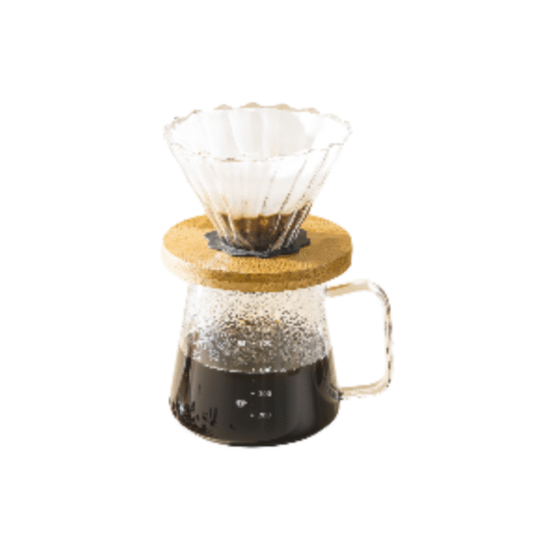 V60 COFFEE ST 600ML JUG+FILTER GLASS+BAMBOO+S