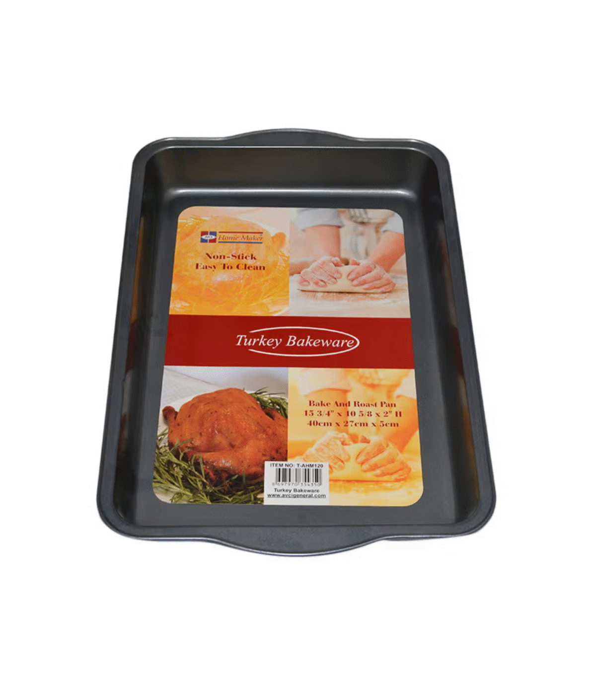 TEFLON BAKE AND ROAST PAN W/HANDLE 40x27x5cm - Image 1