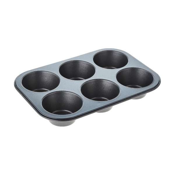 TEFLON LARGE MUFFIN PAN 6 CUPS