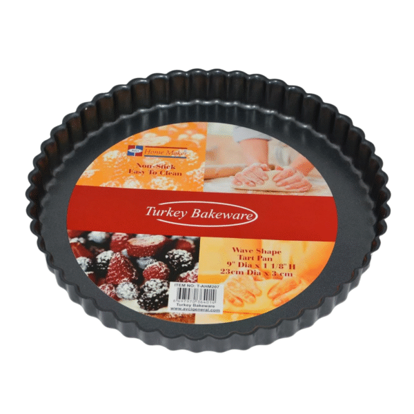 TEFLON WAVE SHAPE TART PAN FLAT BASE 23x3cm