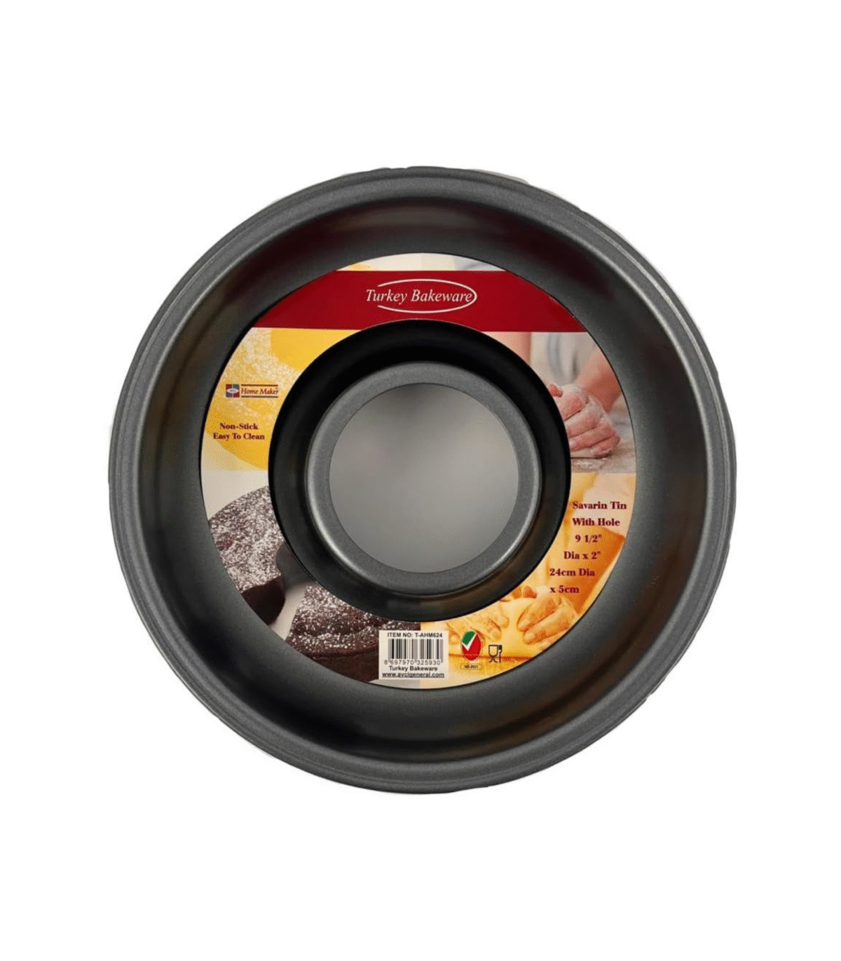 TEFLON SAVARIN TIN WITH HOLE 24x5cm - Image 1