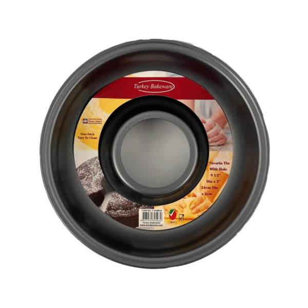 TEFLON SAVARIN TIN WITH HOLE 24x5cm