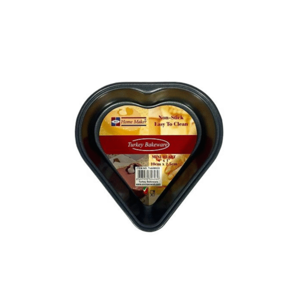 TEFLON MINI HEART SHAPED CAKE PAN 10x2.5cm