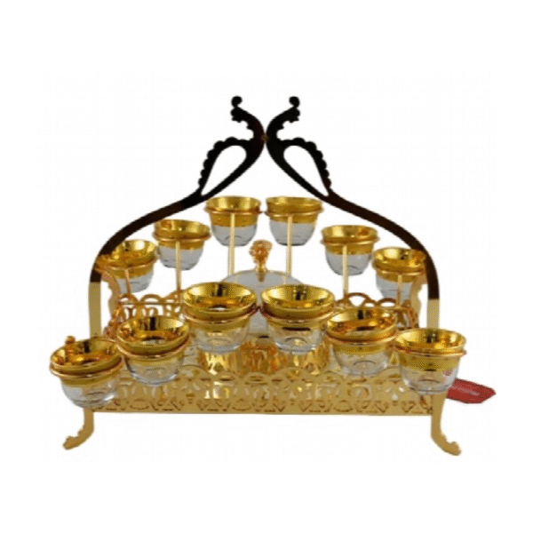 CUP HOLDER GOLD 31x21cm