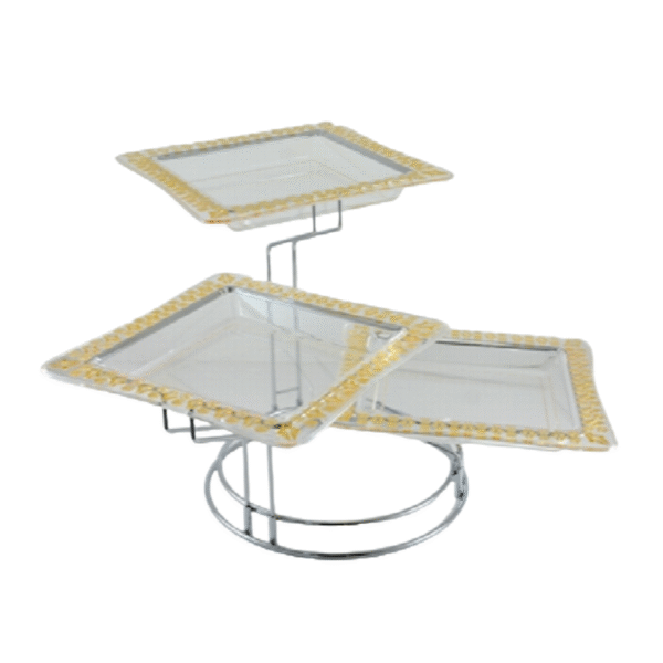 GLITTER 3-TIER SERVING TRAY(K)